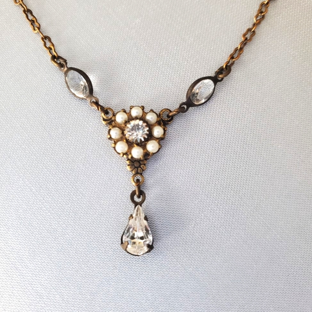 Kenny Ma Necklace Pearl & Crystal
